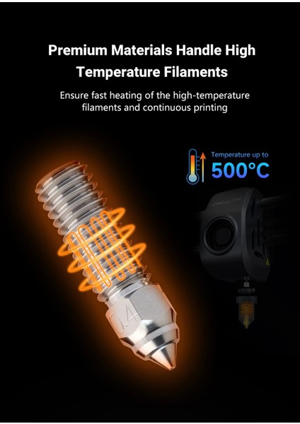 0.4mm Krom Zirkonyum Bakır Creality K1-K1 Max-Cr-M4 Nozzle
