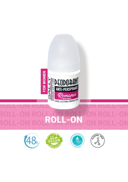 Terlemeye Karşı Koku Giderici Kadın Roll On Deodorant Romance 50 ML