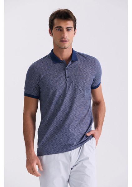Lacivert Klasik Kalıp Erkek Polo Yaka T-Shirt