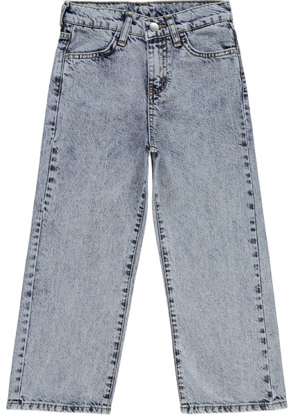 Kız Çocuk Pantolon 6-9 Yaş Açık Mavi