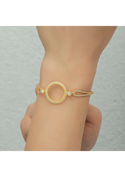 Gümüş Çeyrek Takılabilen Altın Kaplama Kadın Bileklik fırsatları