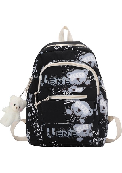 Öğrenci Okul Çantası 2022 Kore Yeni Büyük Kapasiteli Grafiti Gelgit Serin Rahat Sırt Çantası (Yurt Dışından) fırsatları