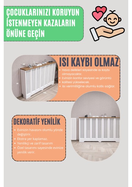 Karatay Model, Beyaz Üstü Çam Renk, 156 cm Petek Kaplama, Dresuar