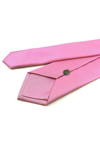 Pembe Nokta Desen Mendilli Klasik Kravat KK12066