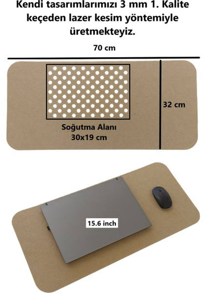 Çalışma Masası Düzenleyici Keçe Bilgisayar Mouse Pedi Masa Üstü Düzenleyici Mat 70X32 cm modelleri