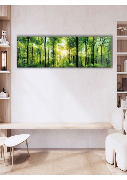 Orman Manzara Panoramik Cam Tablo, Modern Ev Ofis Yatak Odası Duvar Dekoru, Hediyelik Tablo