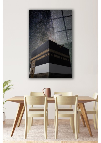 Kabe Kutsal Topraklar Islami Dikey Cam Tablo Dini Modern Ev Ofis Salon Hediyelik Büyük Tablo