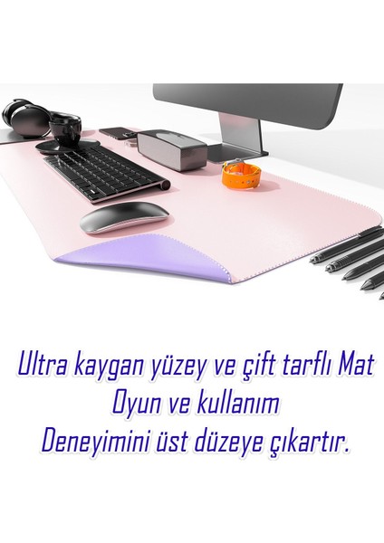 Deri Mousepad Oyuncu 80X40CM Matı Laptop ve Bilgisayar Uyumlu Geniş Gaming Masa Sümeni ve Mouse Pad Ofis Uyumlu