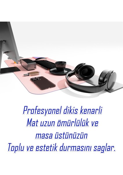 Deri Mousepad Oyuncu 80X40CM Matı Laptop ve Bilgisayar Uyumlu Geniş Gaming Masa Sümeni ve Mouse Pad Ofis Uyumlu