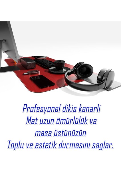 Deri Mousepad Oyuncu 80X40CM Matı Laptop ve Bilgisayar Uyumlu Geniş Gaming Masa Sümeni ve Mouse Pad Ofis Uyumlu