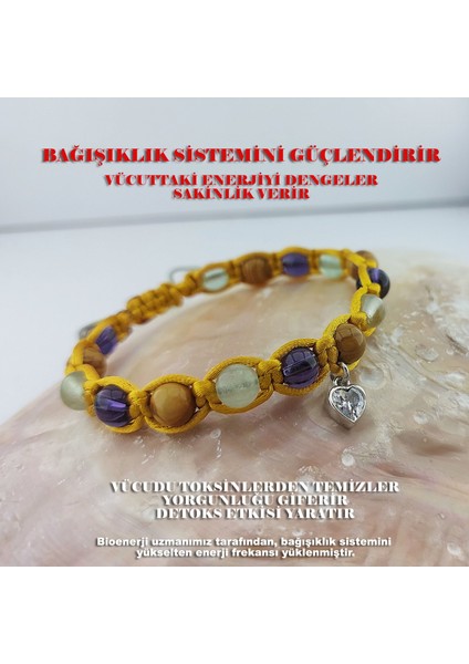925 Ayar Gümüş Doğal Taşlı Sağlık Sistemini Güçlendiren Bileklik fiyatları