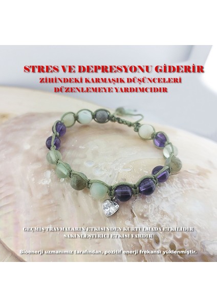925 Ayar Gümüş Doğal Taşlı Stres ve Depresyona Karşı Enerji Bilekliği fiyatları