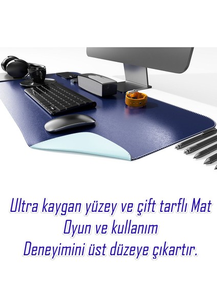 Deri Mousepad Oyuncu 80X40CM Matı Laptop ve Bilgisayar Uyumlu Geniş Gaming Masa Sümeni ve Mouse Pad Ofis Uyumlu