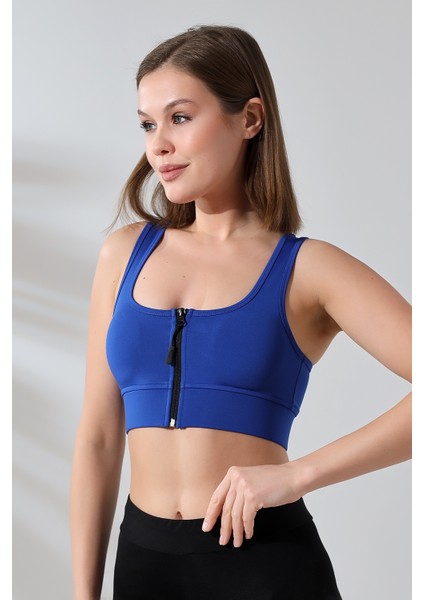 Crop Pedli Destekli Dolgulu Önü Fermuarlı Spor Sütyeni modelleri