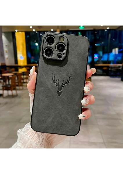 iPhone 14 Plus Retro Geyik Deseni Pu Cep Telefonu Kılıfı (Yurt Dışından)
