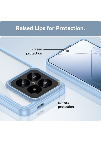 Xiaomi 14 Pro Için Şeffaf Pc Arka Tpu Tampon Telefon Kılıfı - Mavi (Yurt Dışından) fırsatları