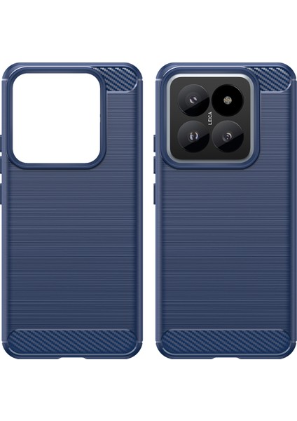 Xiaomi 14 Pro Için Yumuşak Karbon Fiber Fırçalanmış Tpu Telefon Kılıfı - Mavi (Yurt Dışından) fırsatları