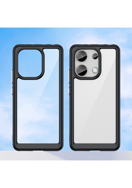 Xiaomi Redmi Note 13 4g Için Şeffaf Pc Arka Tpu Tampon Telefon Kılıfı - Siyah (Yurt Dışından) modelleri