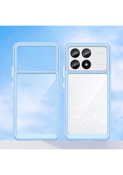 Xiaomi Redmi K70 Için Şeffaf Pc Arka Tpu Tampon Telefon Kılıfı - Mavi (Yurt Dışından) fiyatları