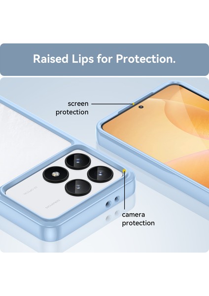 Xiaomi Redmi K70 Için Şeffaf Pc Arka Tpu Tampon Telefon Kılıfı - Mavi (Yurt Dışından) fırsatları
