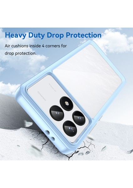 Xiaomi Redmi K70 Için Şeffaf Pc Arka Tpu Tampon Telefon Kılıfı - Mavi (Yurt Dışından) indirimleri