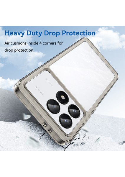 Xiaomi Redmi K70 Için Şeffaf Pc Arka Tpu Tampon Telefon Kılıfı - Gri (Yurt Dışından) indirimleri