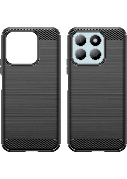 Honor X8B Için Yumuşak Karbon Fiber Fırçalanmış Tpu Telefon Kılıfı - Siyah (Yurt Dışından) modelleri