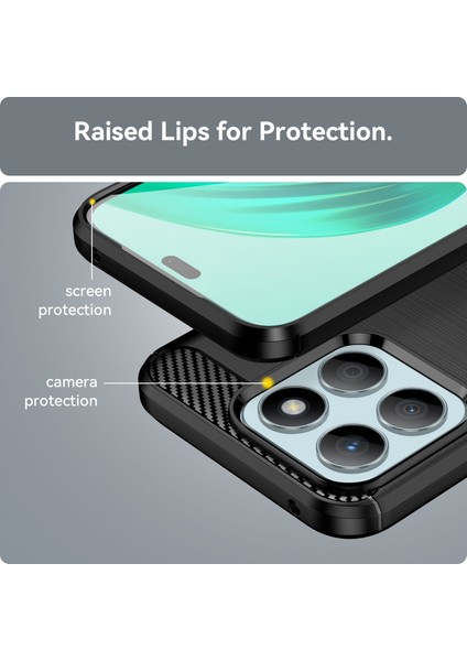 Honor X8B Için Yumuşak Karbon Fiber Fırçalanmış Tpu Telefon Kılıfı - Siyah (Yurt Dışından) fırsatları