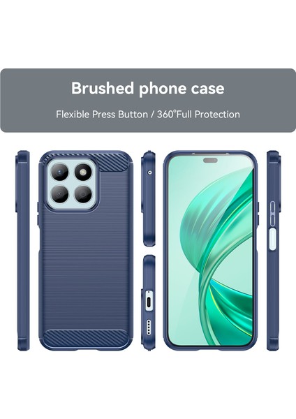 Honor X8B Için Yumuşak Karbon Fiber Fırçalanmış Tpu Telefon Kılıfı - Mavi (Yurt Dışından) fiyatları