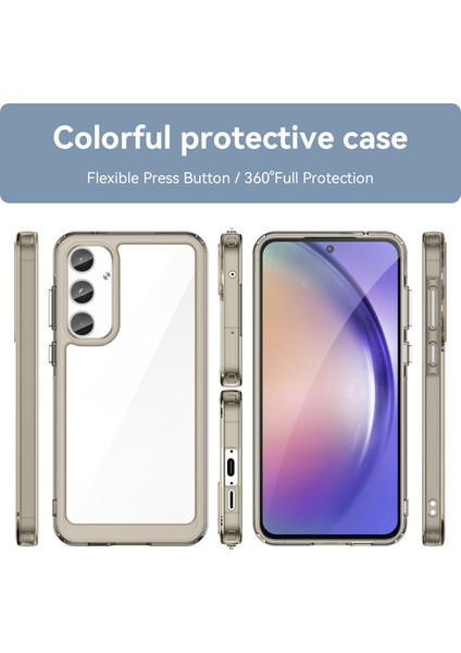 Samsung Galaxy A55 Için Şeffaf Pc Arka Tpu Tampon Telefon Kılıfı - Gri (Yurt Dışından) fırsatları