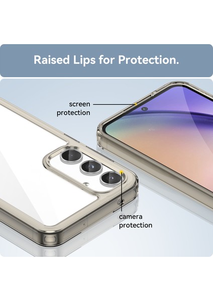Samsung Galaxy A55 Için Şeffaf Pc Arka Tpu Tampon Telefon Kılıfı - Gri (Yurt Dışından) indirimleri