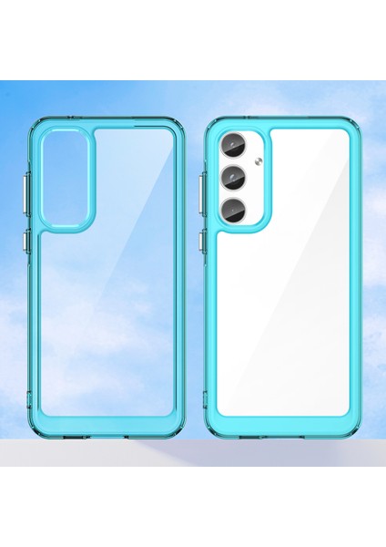 Samsung Galaxy A55 Için Şeffaf Pc Arka Tpu Tampon Telefon Kılıfı - Turkuvaz (Yurt Dışından) fiyatları