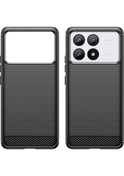Xiaomi Redmi K70 Için Yumuşak Karbon Fiber Fırçalanmış Tpu Telefon Kılıfı - Siyah (Yurt Dışından) fırsatları