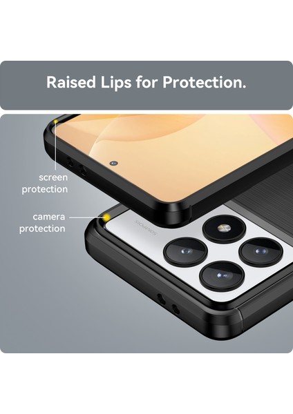 Xiaomi Redmi K70 Için Yumuşak Karbon Fiber Fırçalanmış Tpu Telefon Kılıfı - Siyah (Yurt Dışından) indirimleri