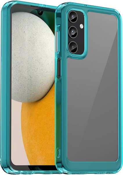 Samsung Galaxy A15 5g/4g Için Şeffaf Pc Arka Tpu Tampon Telefon Kılıfı - Turkuvaz (Yurt Dışından)