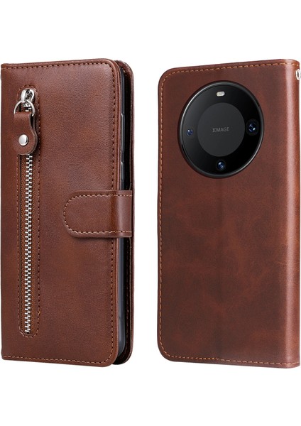 Huawei Mate 60 Moda Fermuar Çevirme Deri Telefon Kılıfı Kart Tutuculu Manyetik Cüzdan Telefon Kılıfı (Yurt Dışından) indirimleri