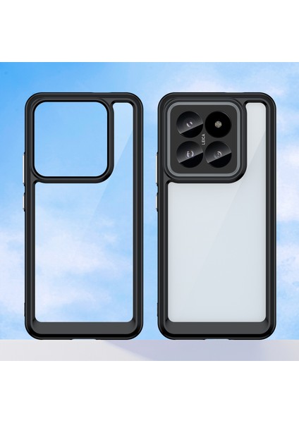 Xiaomi 14 Pro Için Şeffaf Pc Arka Tpu Tampon Telefon Kılıfı - Siyah (Yurt Dışından) modelleri