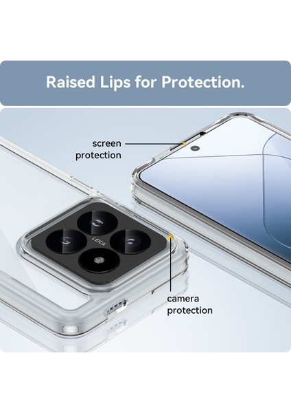 Xiaomi 14 Pro Için Şeffaf Pc Arka Tpu Tampon Telefon Kılıfı - Clear (Yurt Dışından) indirimleri