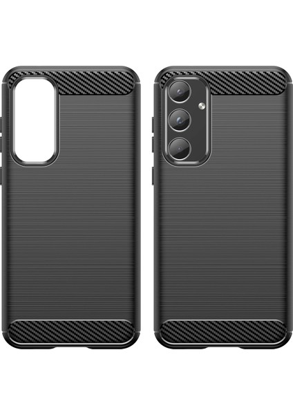 Samsung Galaxy A55 Için Yumuşak Karbon Fiber Fırçalanmış Tpu Telefon Kılıfı - Siyah (Yurt Dışından) fırsatları