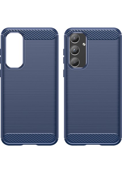 Samsung Galaxy A55 Için Yumuşak Karbon Fiber Fırçalanmış Tpu Telefon Kılıfı - Mavi (Yurt Dışından) fırsatları
