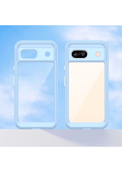Google Pixel 8A Için Şeffaf Pc Arka Tpu Tampon Telefon Kılıfı - Mavi (Yurt Dışından) fiyatları