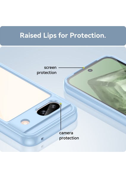 Google Pixel 8A Için Şeffaf Pc Arka Tpu Tampon Telefon Kılıfı - Mavi (Yurt Dışından) indirimleri