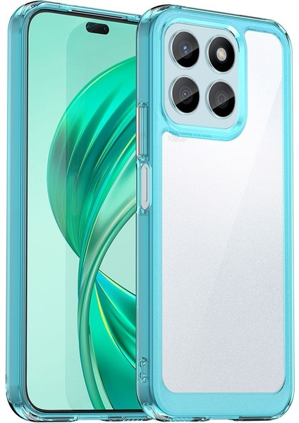 Honor X8B Için Şeffaf Pc Arka Tpu Tampon Telefon Kılıfı - Turkuvaz (Yurt Dışından)