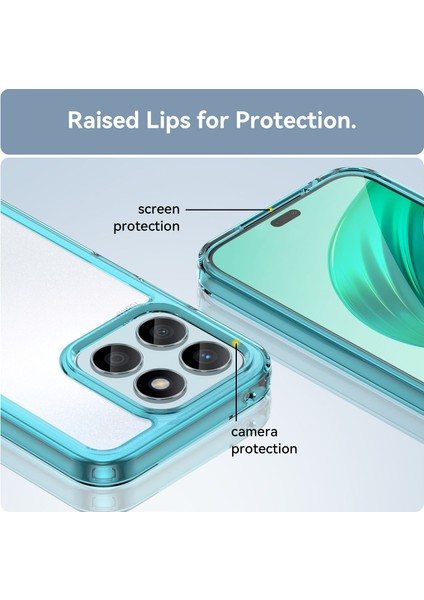 Honor X8B Için Şeffaf Pc Arka Tpu Tampon Telefon Kılıfı - Turkuvaz (Yurt Dışından) fırsatları