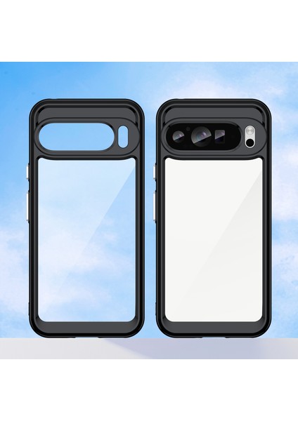 Google Pixel 9 Pro Için Şeffaf Pc Arka Tpu Tampon Telefon Kılıfı - Siyah (Yurt Dışından) modelleri