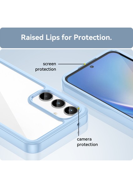 Samsung Galaxy A35 Için Şeffaf Pc Arka Tpu Tampon Telefon Kılıfı - Mavi (Yurt Dışından) indirimleri