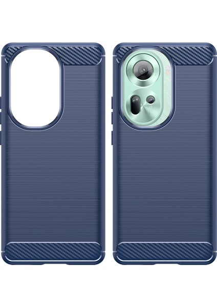 Oppo RENO11 Için Yumuşak Karbon Fiber Fırçalanmış Tpu Telefon Kılıfı - Mavi (Yurt Dışından) fırsatları