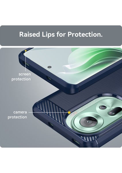 Oppo RENO11 Için Yumuşak Karbon Fiber Fırçalanmış Tpu Telefon Kılıfı - Mavi (Yurt Dışından) indirimleri