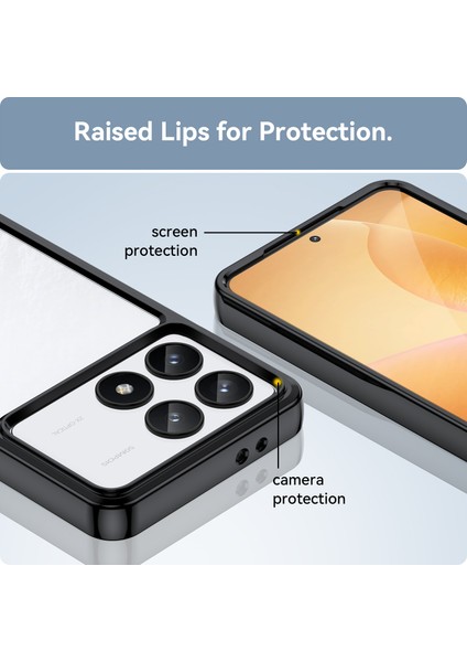 Xiaomi Redmi K70 Için Şeffaf Pc Arka Tpu Tampon Telefon Kılıfı - Siyah (Yurt Dışından) fırsatları