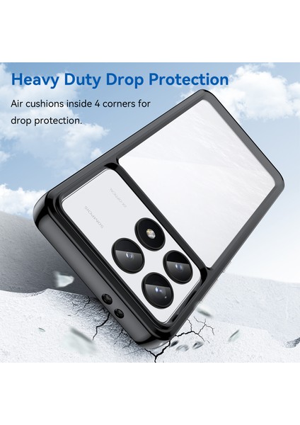 Xiaomi Redmi K70 Için Şeffaf Pc Arka Tpu Tampon Telefon Kılıfı - Siyah (Yurt Dışından) indirimleri